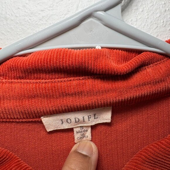 Jodifl Corduroy Shacket Long Sleeve Raw Hem Long Oversized Size Small - Picture 5 of 7